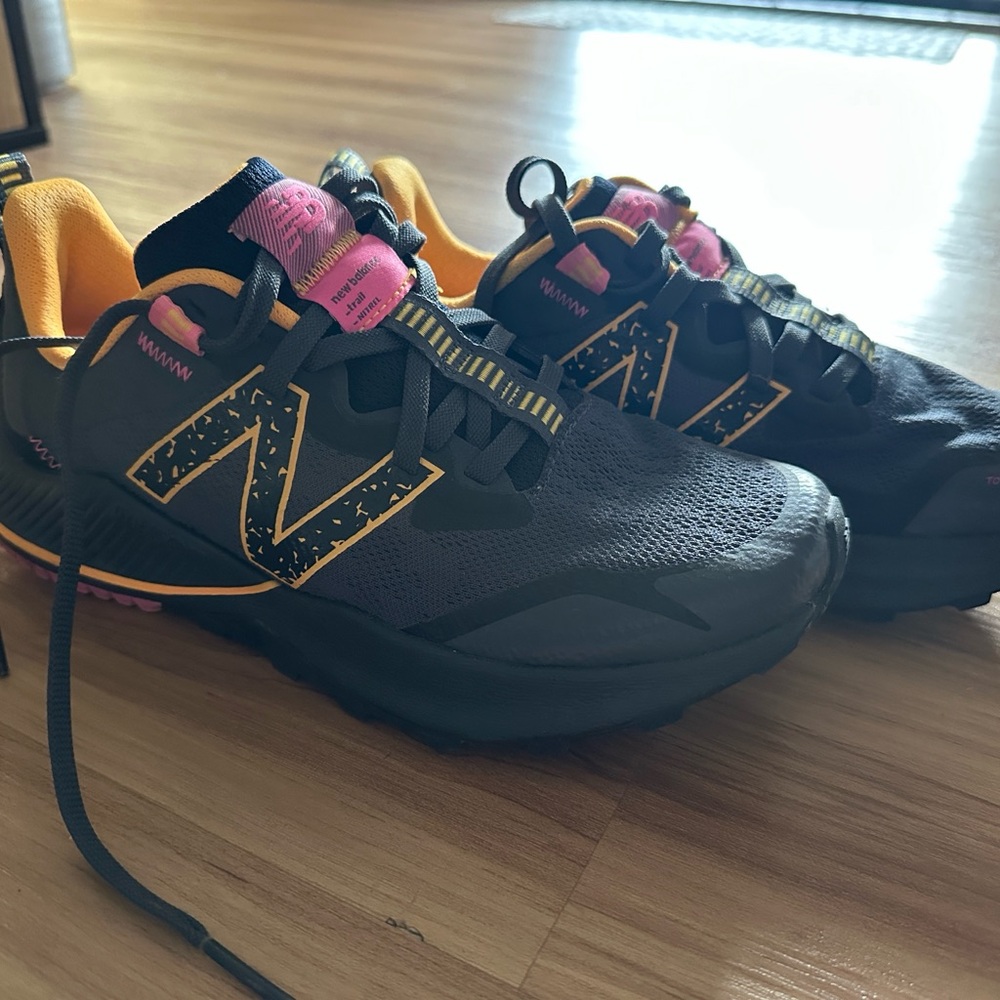 Black and Orange Athletic Shoes